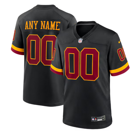 custom Men Washington Commanders black Nike NFL 2026 Alternate Game Jersey 0417001
